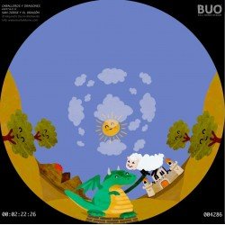 Película Infantil San Jorge y El Dragón para planetario digital portátil y observatorios astronómicos y eventos medievales.